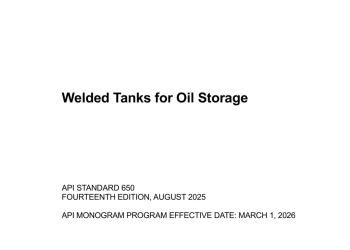 API STD 650-2025 Welded Tanks for Oil Storage