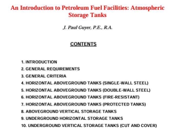 An Introduction to Petroleum Fuel Facilities：Atmospheric Storage Tanks