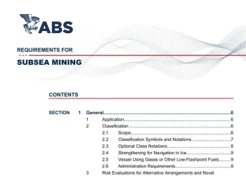 ABS Requirements for Subsea Mining 2025