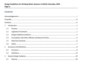 Design Guidelines for Drinking Water Systems in British Columbia- 2024