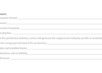 GASEOUS FIRE SUPPRESSION SYSTEMS IN AUSTRALIA STAGE 1