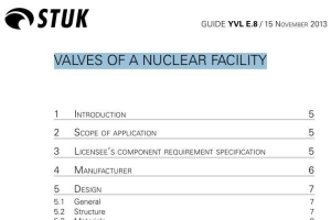 VALVES OF A NUCLEAR FACILITY