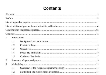 集装箱船的疲劳评估——对直接计算方法的贡献