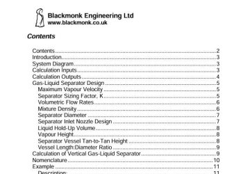 VERTICAL GAS-LIQUID SEPARATOR CALCULATOR