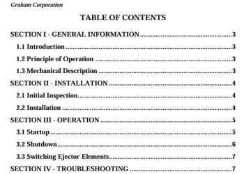 Ejector Installation, Operation, Maintenance and Manual