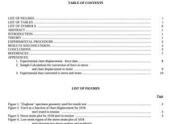 MECHANICAL PROPERTIES OF 1018 STEEL IN TENSION