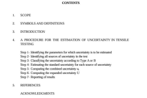 The Determination of Uncertainties in Tensile Testing