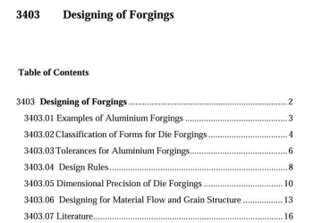 Designing of Forgings