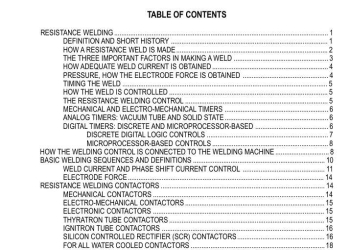 RESISTANCE WELDING APPLICATIONS AND CONTROLS