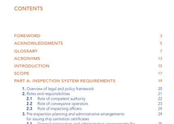 Handbook for Inspection of Ships and Issuance of Ship Sanitation Certif icates