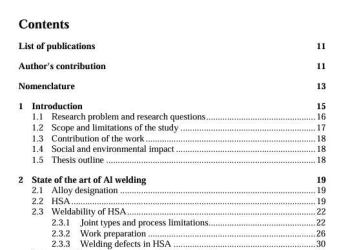 WELDABILITY OF HIGH STRENGTH ALUMINIUM ALLOYS