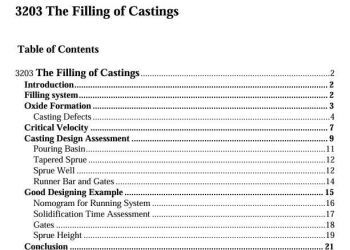 The Filling of Castings