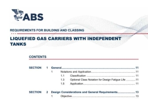 Requirements for Building and Classing Liquefied Gas Carriers with Independent