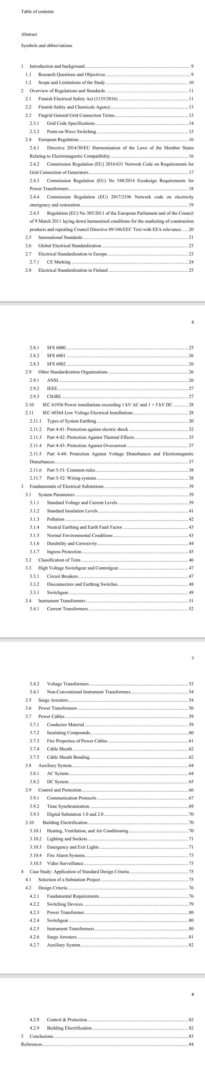STANDARD DESIGN CRITERIA FOR ELECTRICAL SUBSTATIONS