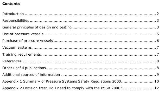 Design, manufacture, testing and use of Pressure vessels and Systems in Research