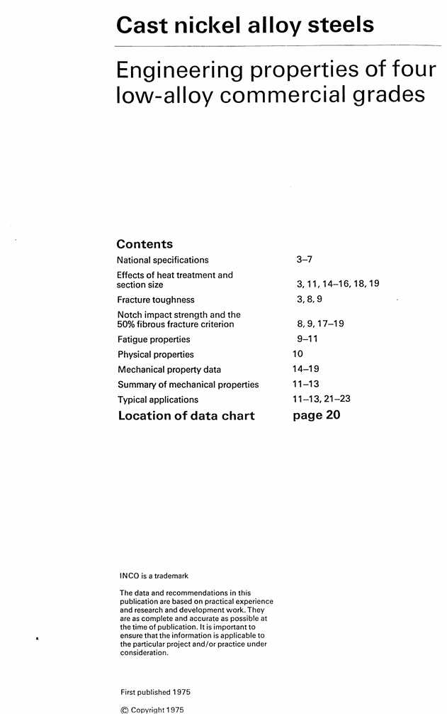 4393 Cast Nickel Alloy Steels - Engineering Properties