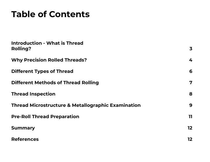 Precision Thread Rolling: How it Works